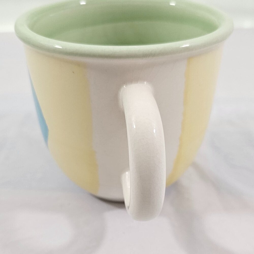 Pier 1 Italy Hand Painted 14 Oz Earthenware Coffee Tea Mugs Cups – Set of 2 - Picture 15 of 16